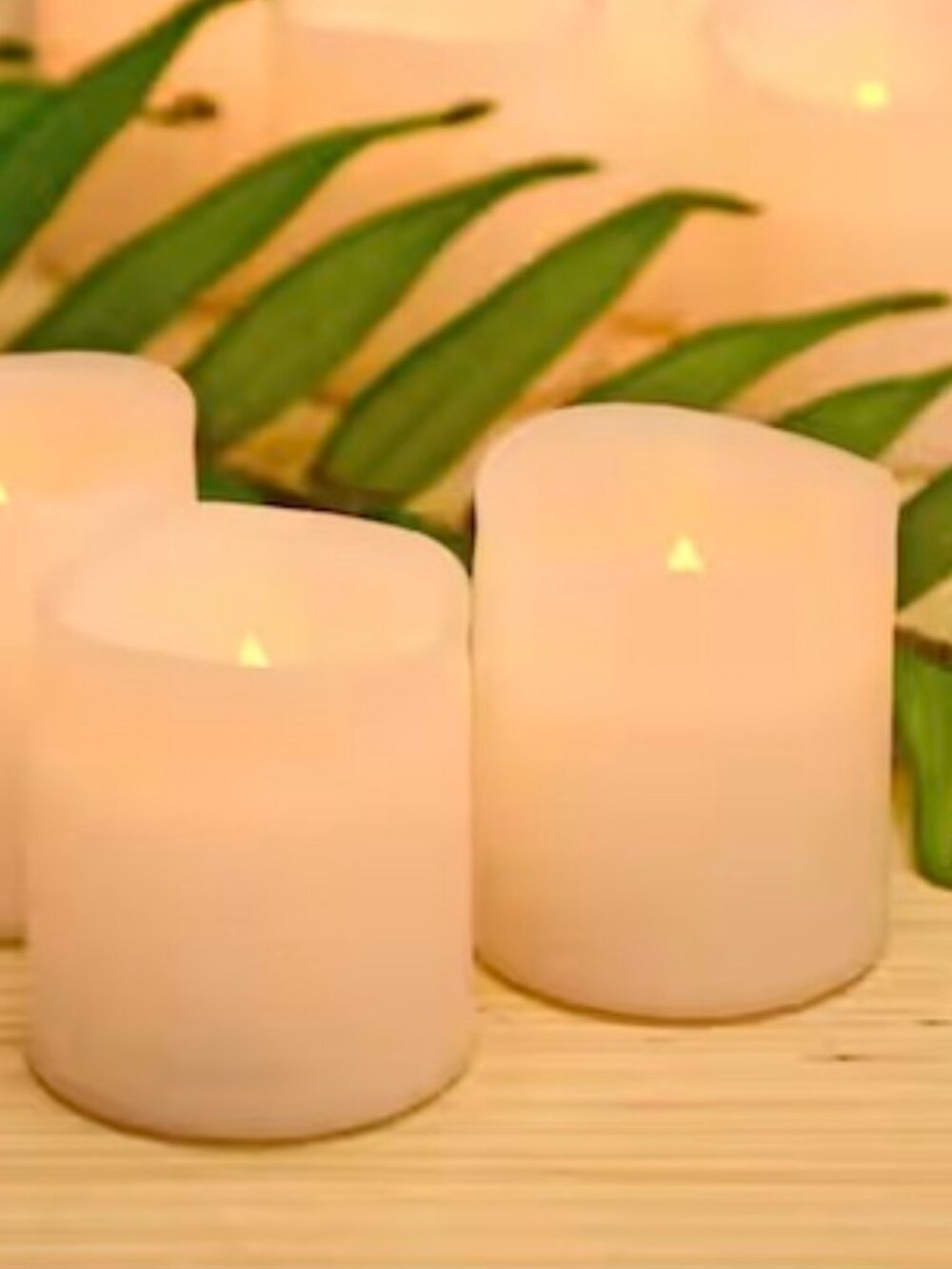 Flickering LED Candles MG Studio Real Wax Pillars Flameless w Timer NEW - Picture 8 of 8